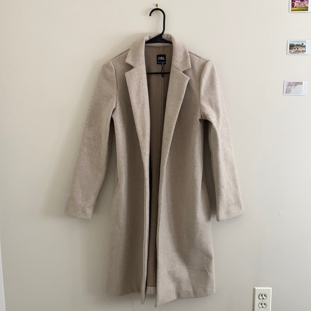 Cream wool coat